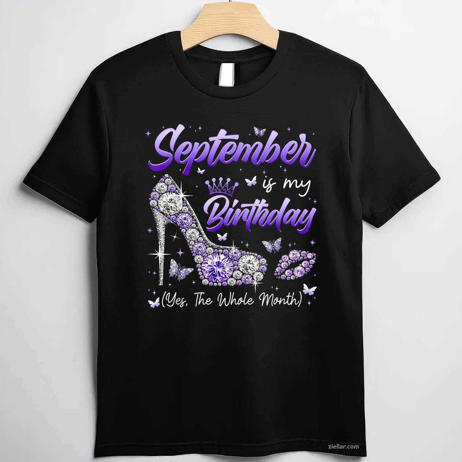 September Is My Birthday The Whole Month Girl Women Party T-Shirt Tee
