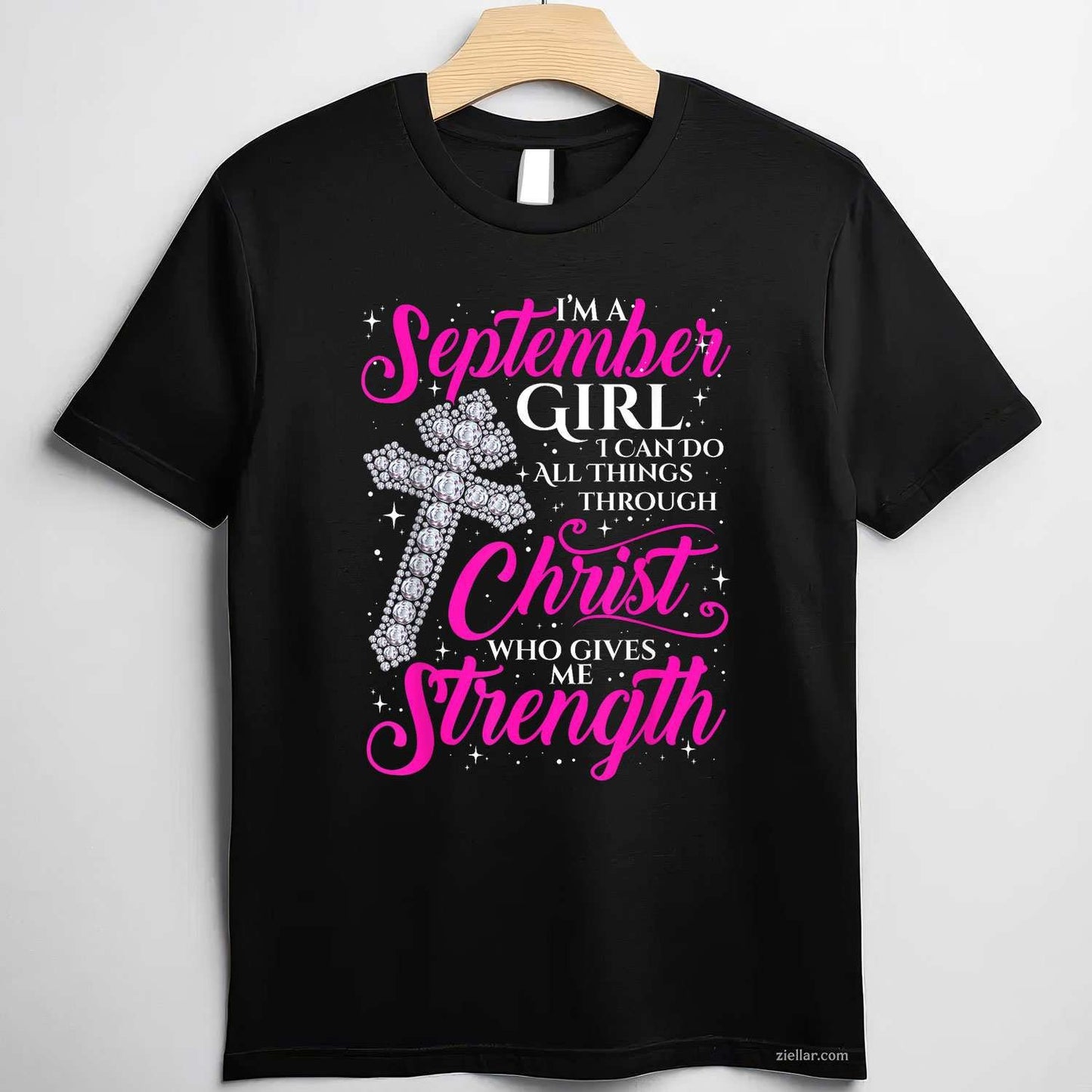 September Girl Funny Quote Saying Christian Birthday Women T-Shirt Tee