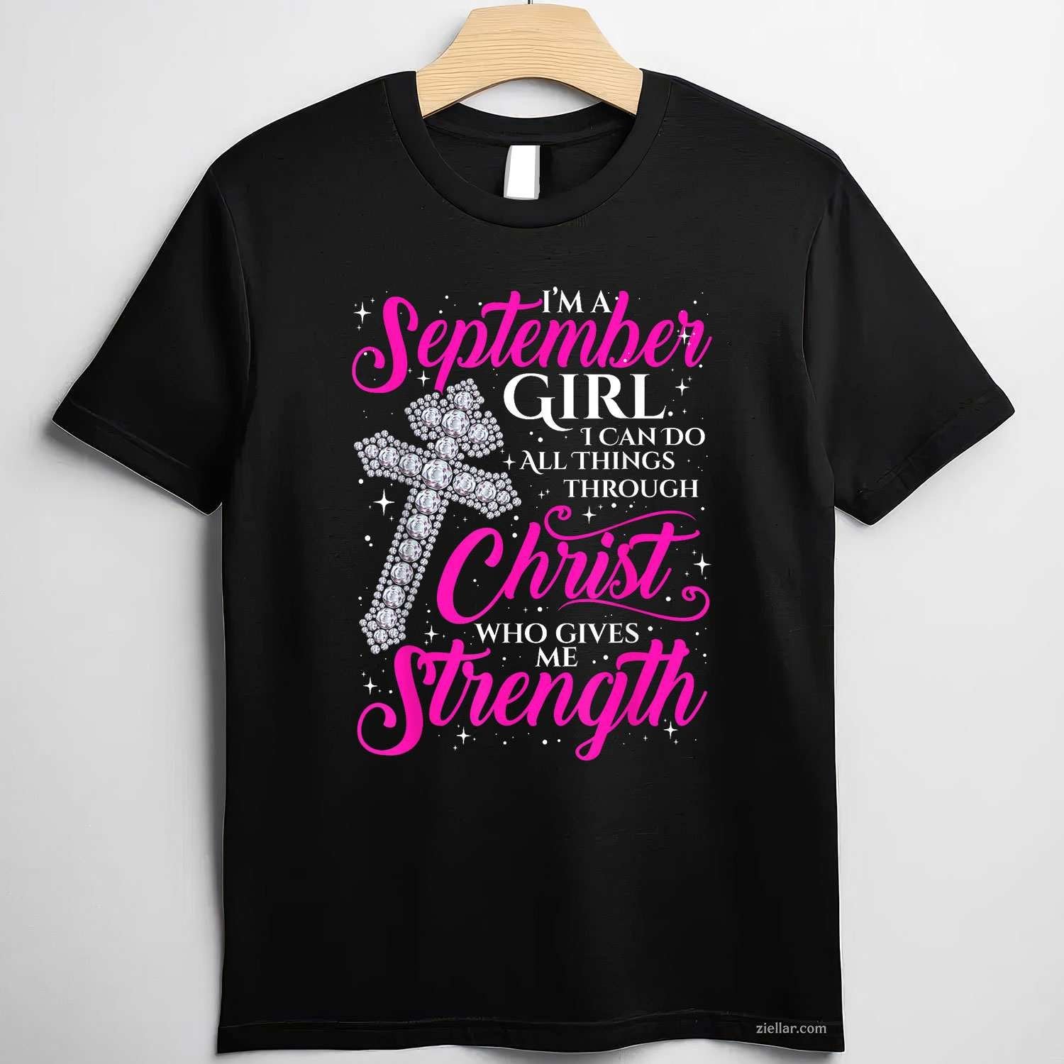 September Girl Funny Quote Saying Christian Birthday Women T-Shirt Tee