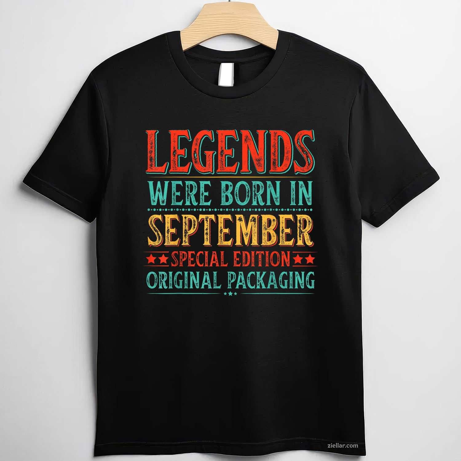 September Birthday Legends Were Born in September Funny T-Shirt Tee for Men Women Adults Unisex