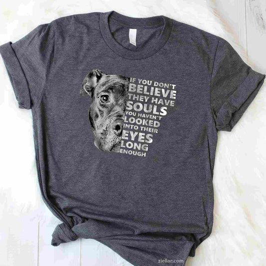 Soul Pitbull I Love Pitbull Dog Lover T-Shirt, Vintage Graphic Tee For Adults Unisex