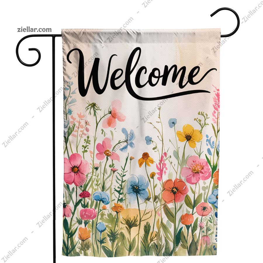 Spring Butterfly Garden Flag 12x18 Inch, Double Sided Floral Yard Decoration