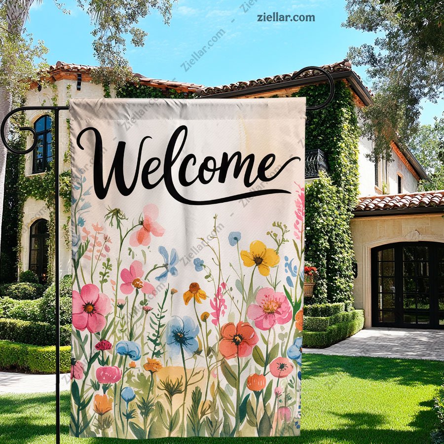 Spring Butterfly Garden Flag 12x18 Inch, Double Sided Floral Yard Decoration