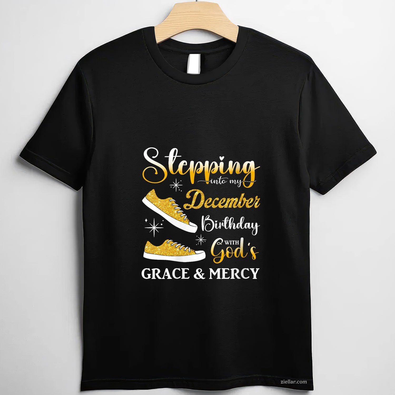 Stepping Into My December Birthday Tee and T-Shirt, Funny Women Girls Gift T-Shirt for Adults