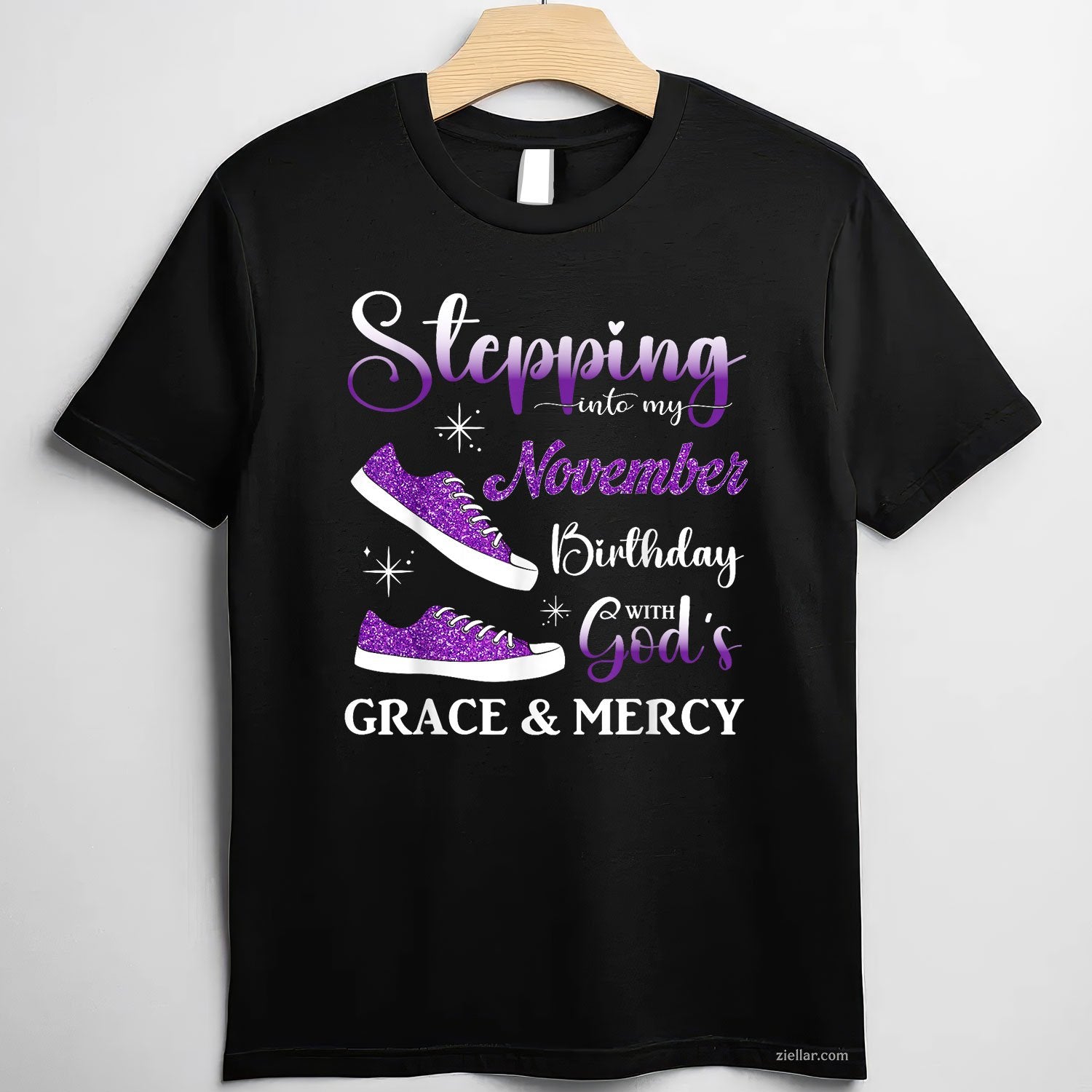 Stepping Into My November Birthday Tee and T-Shirt, Funny Women Girls Gift T-Shirt for Adults