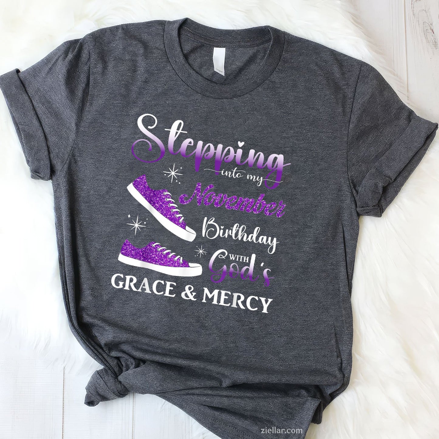Stepping Into My November Birthday Tee and T-Shirt, Funny Women Girls Gift T-Shirt for Adults