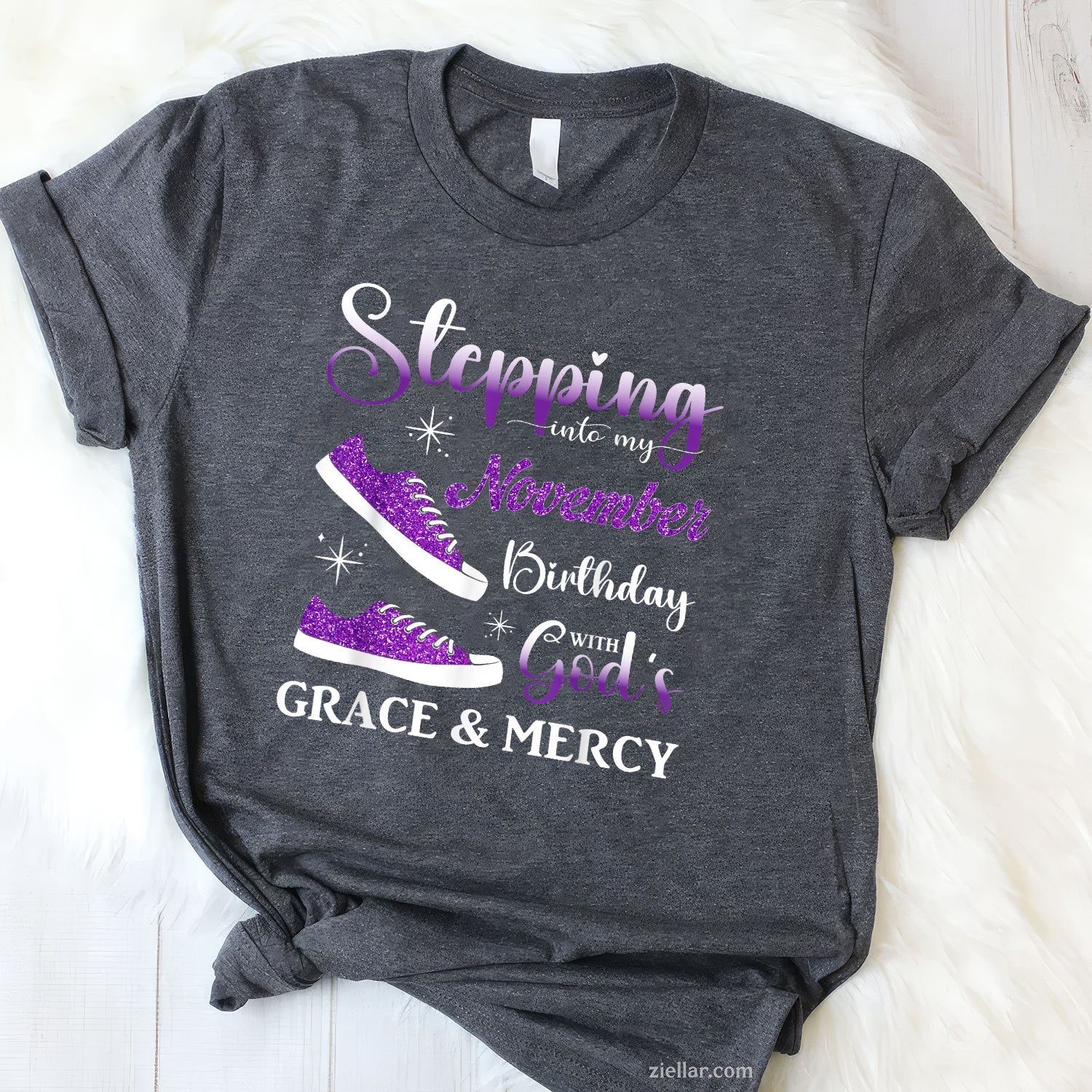 Stepping Into My November Birthday Tee and T-Shirt, Funny Women Girls Gift T-Shirt for Adults