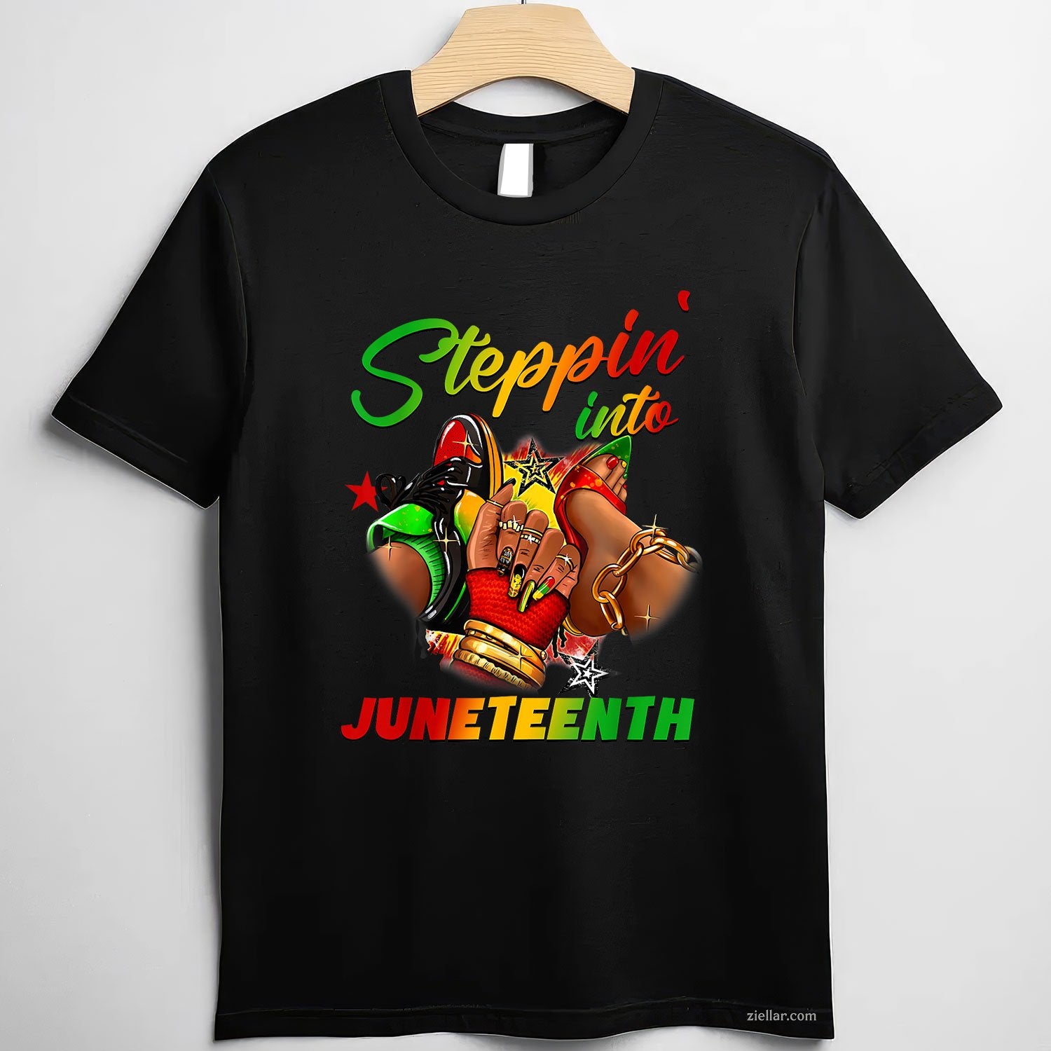 Stepping Into Juneteenth Afro Woman Black