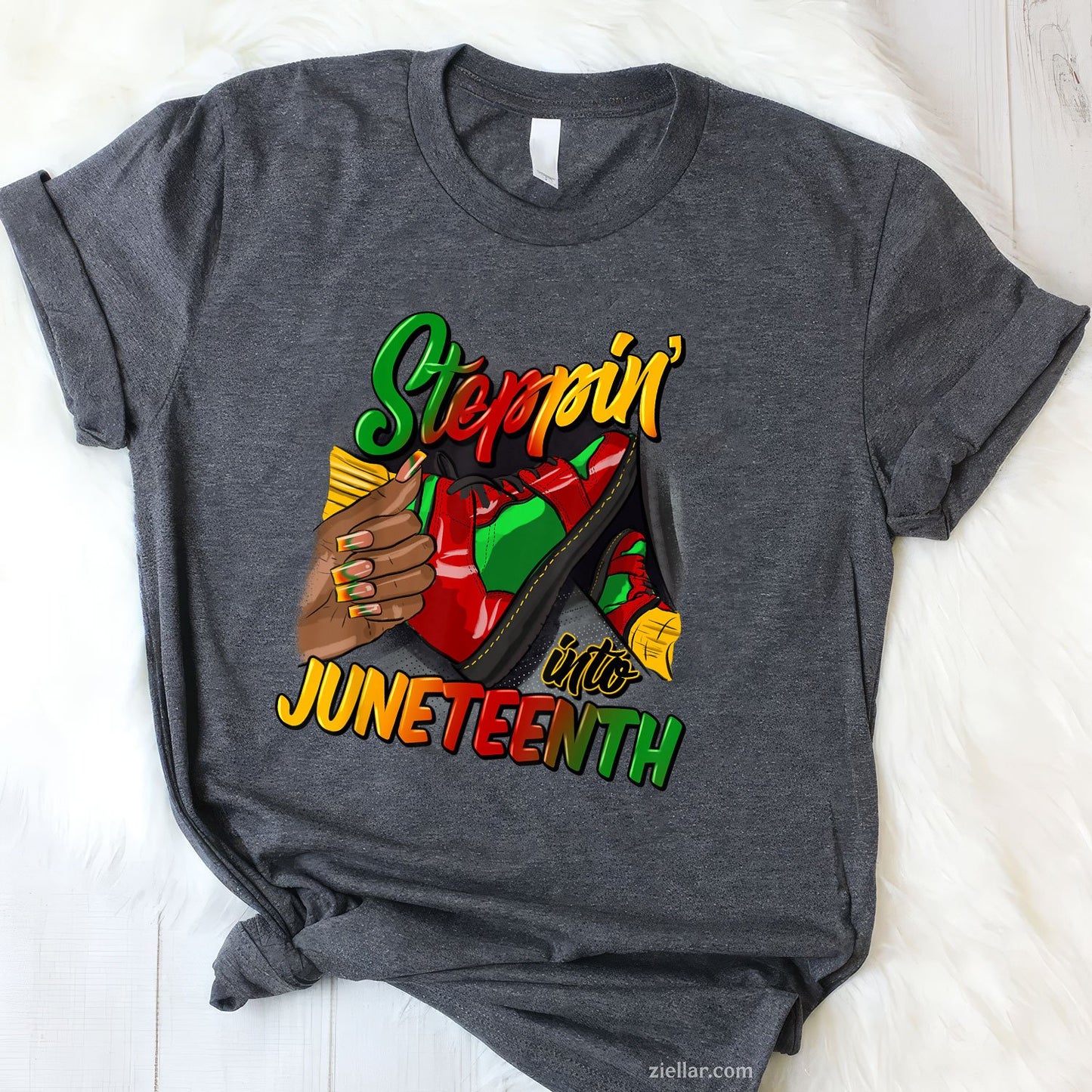 Stepping Into Juneteenth Remembering My Ancestors Girl Women Tee TShirt