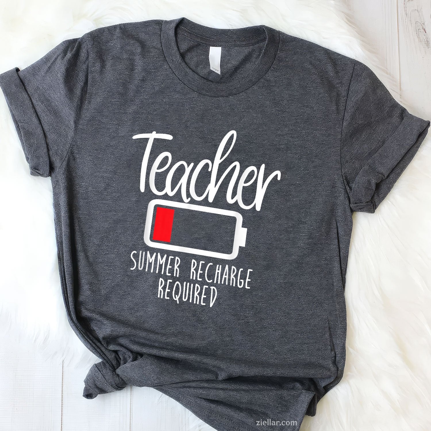 Summer Recharge Required Tee and T-Shirt, Funny Teacher Last Day of School T-Shirt for Women Adults