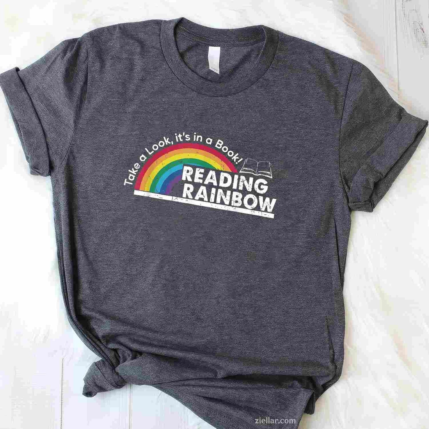 Take A Look It'S In A Book Retro Reading T-Shirt, Vintage Graphic Tee For Book Lovers Adults