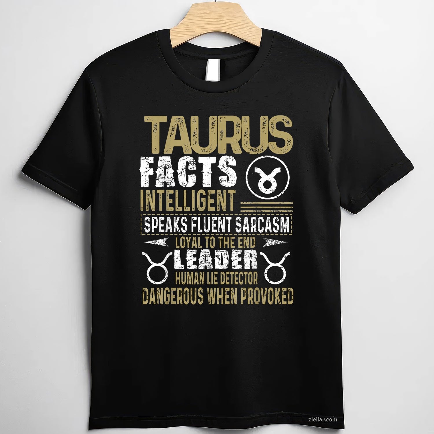 Taurus Zodiac Facts Tee and T-Shirt, April and May Birthday T-Shirt Gift for Adults