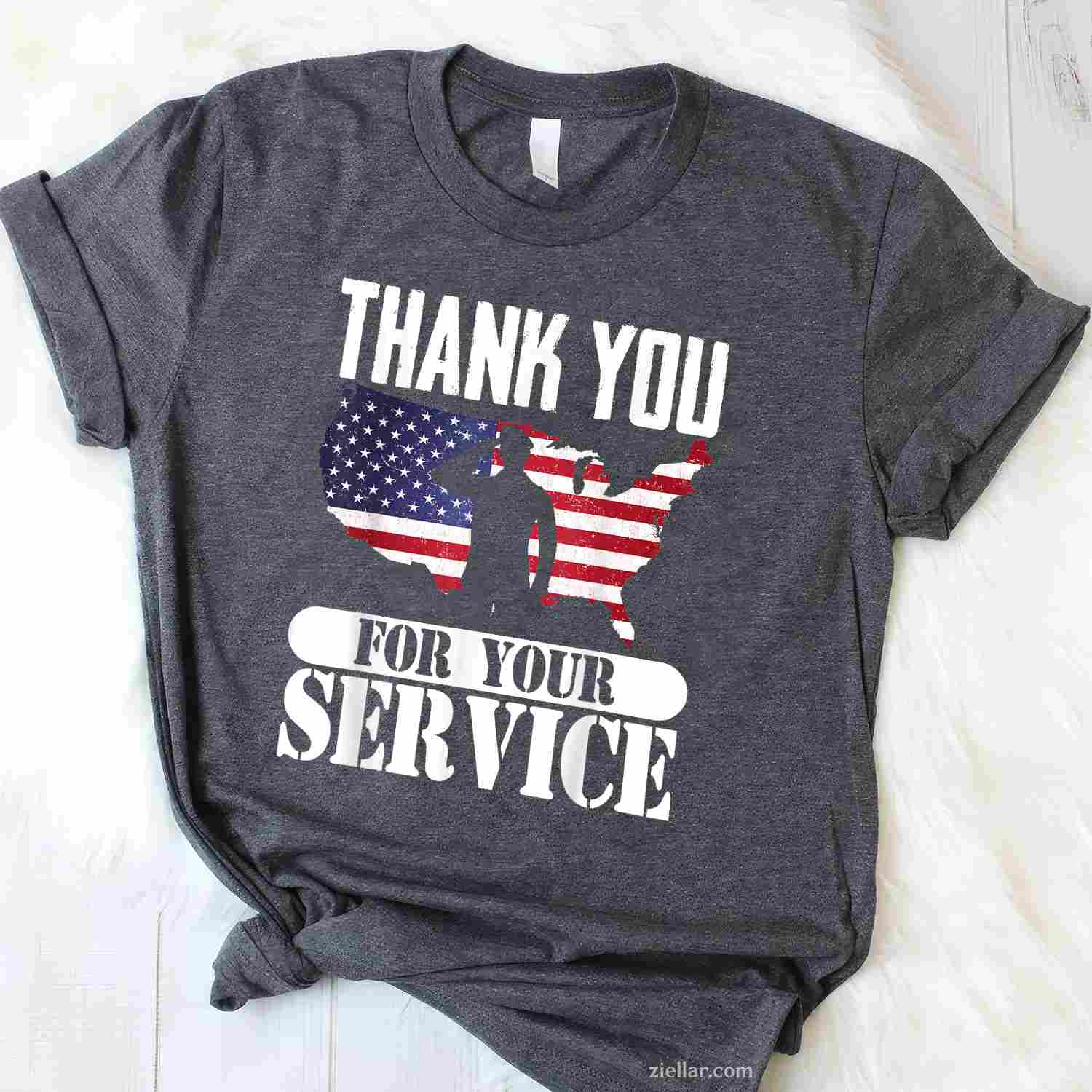 Thank You For Your Service Patriotic Veterans Day T-Shirt And Tee For Adults