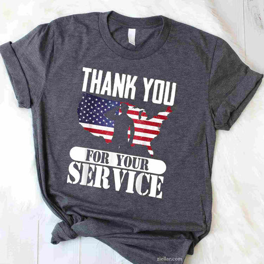 Thank You For Your Service Patriotic Veterans Day T-Shirt And Tee For Adults