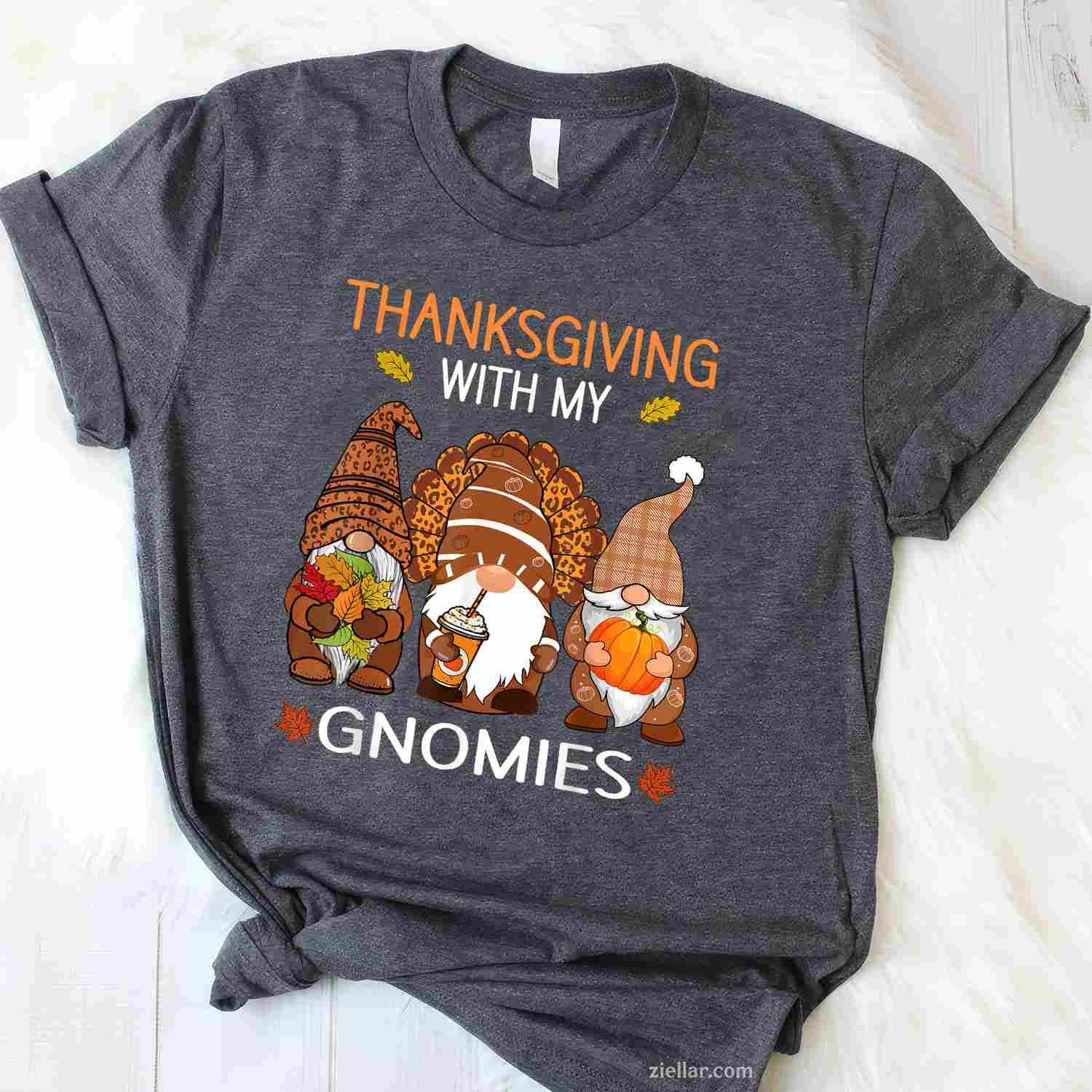 Thanksgiving Women Gnome Fall Leopard Turkey Men Girls Premium T-Shirt And Tee