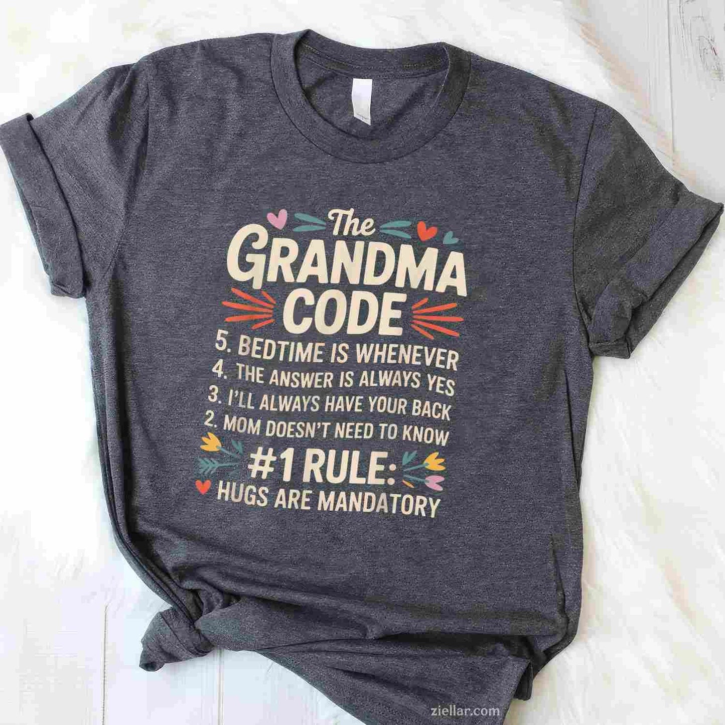 The Grandma Code Funny Mother’s Day Design for Grandparents T-Shirt Tee for Men Women Adults Unisex