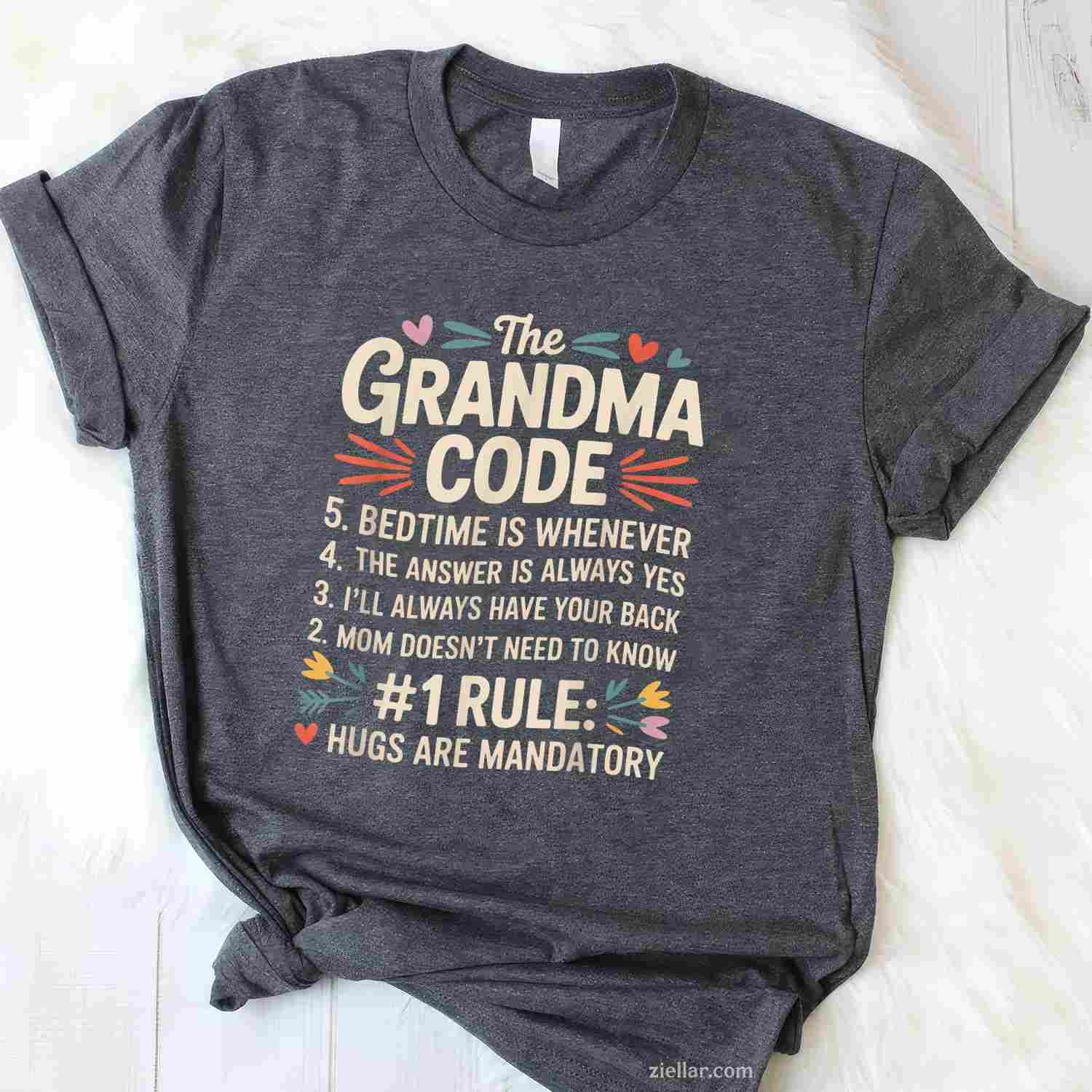 The Grandma Code Funny Mother’s Day Design for Grandparents T-Shirt Tee for Men Women Adults Unisex