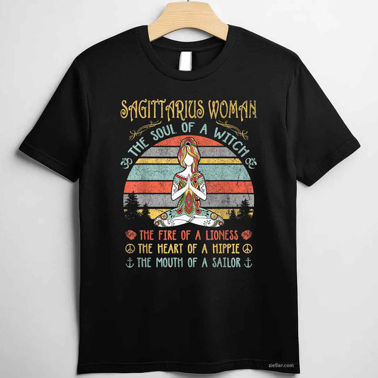The Soul Of A Witch Vintage Birthday T-Shirt_ Retro Style Birthday Gift Tee For Men And Women