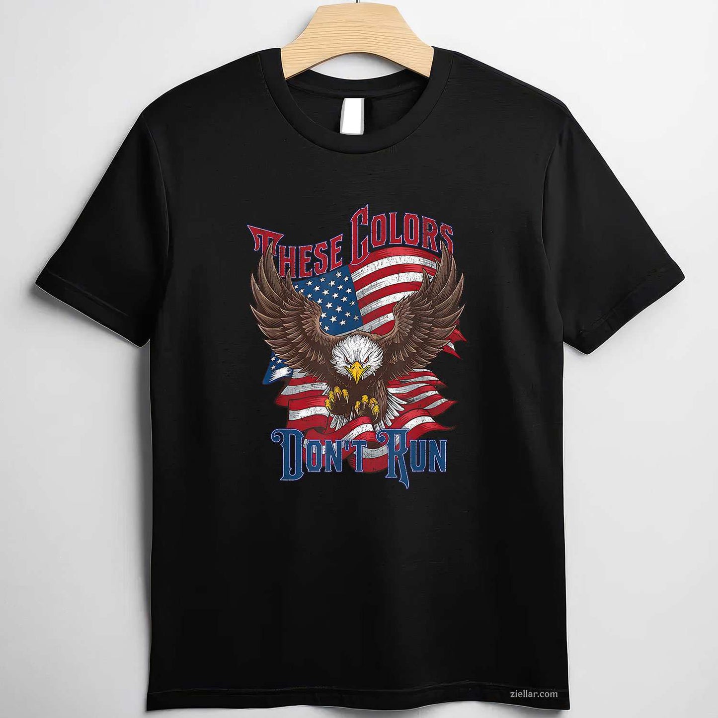 These Colors Don’T Run, Bald Eagle Usa Flag Patriotic Flag T-Shirt And Tee For Adults