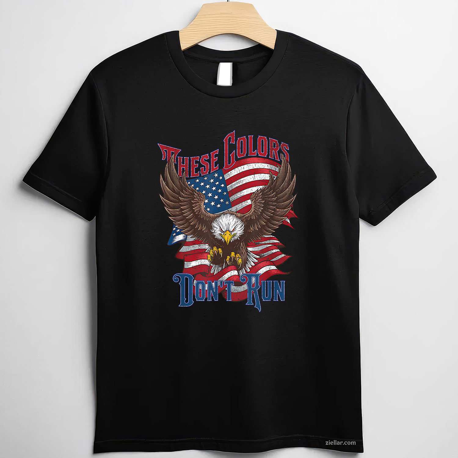 These Colors Don’T Run, Bald Eagle Usa Flag Patriotic Flag T-Shirt And Tee For Adults
