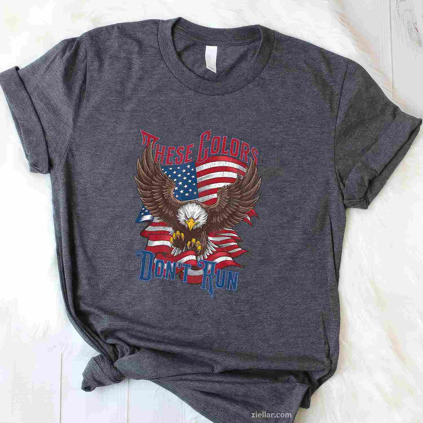 These Colors Don’T Run, Bald Eagle Usa Flag Patriotic Flag T-Shirt And Tee For Adults