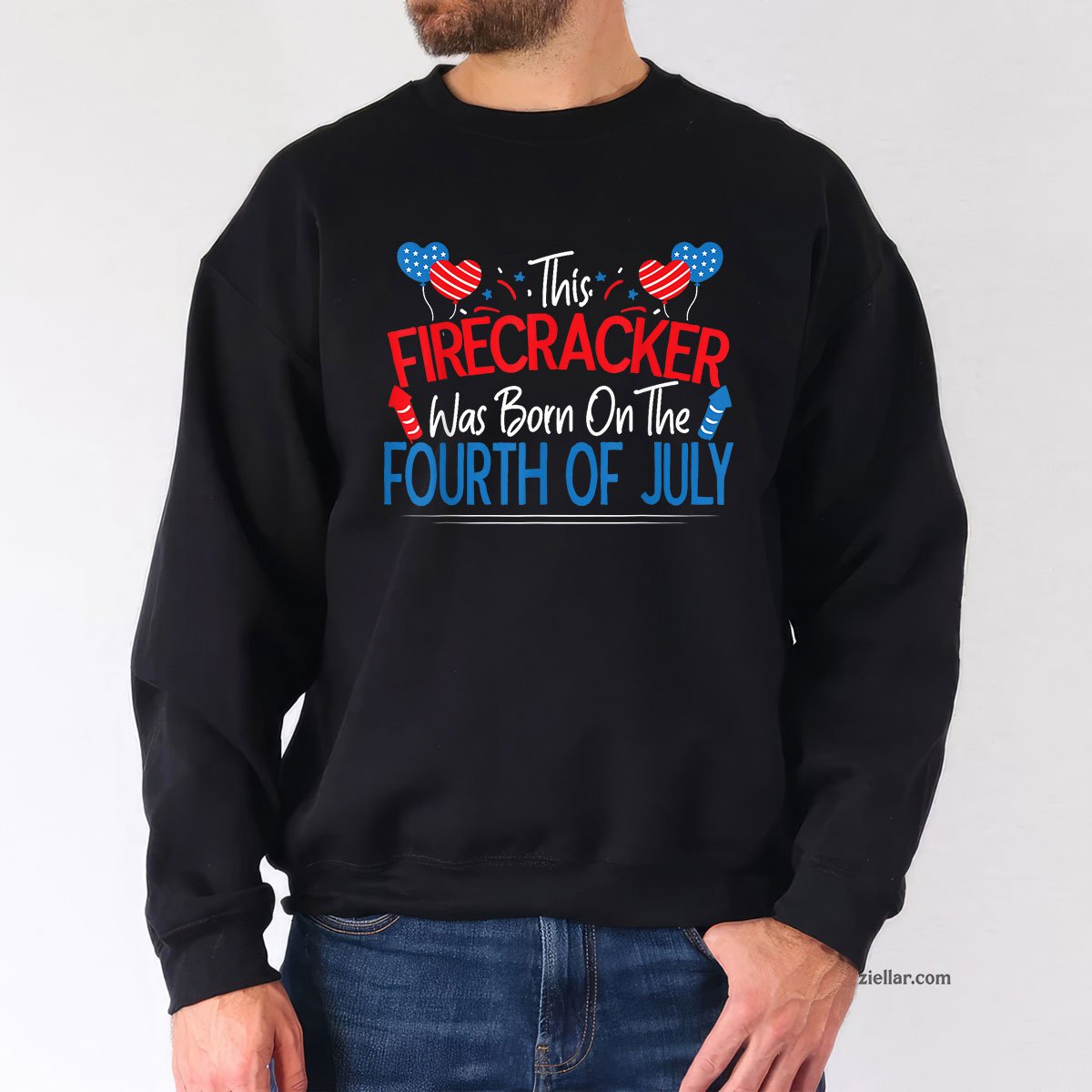This Firecracker Was Born On The Fourth Of July Birthday Sweatshirt