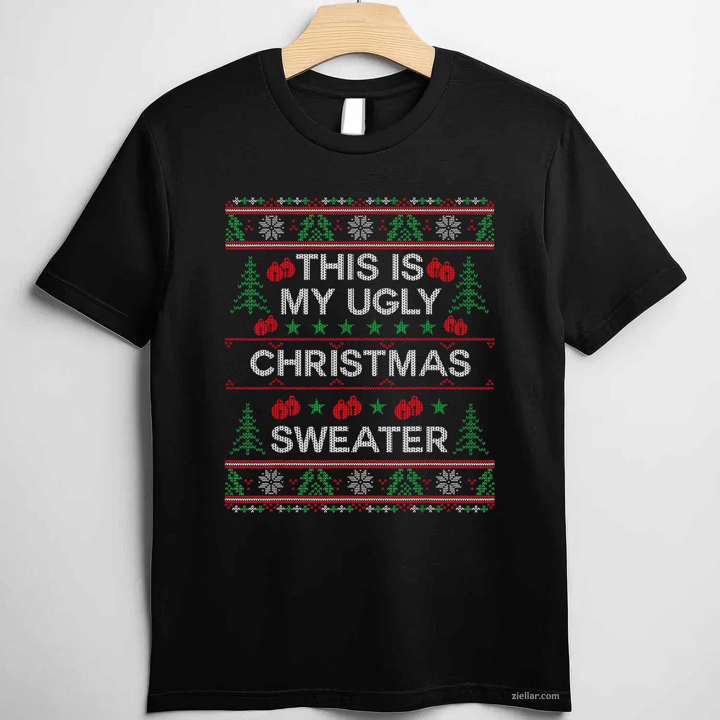 This Is My Ugly Christmas Sweater Funny Christmas T-Shirt_ Humorous Holiday Party Tee For All