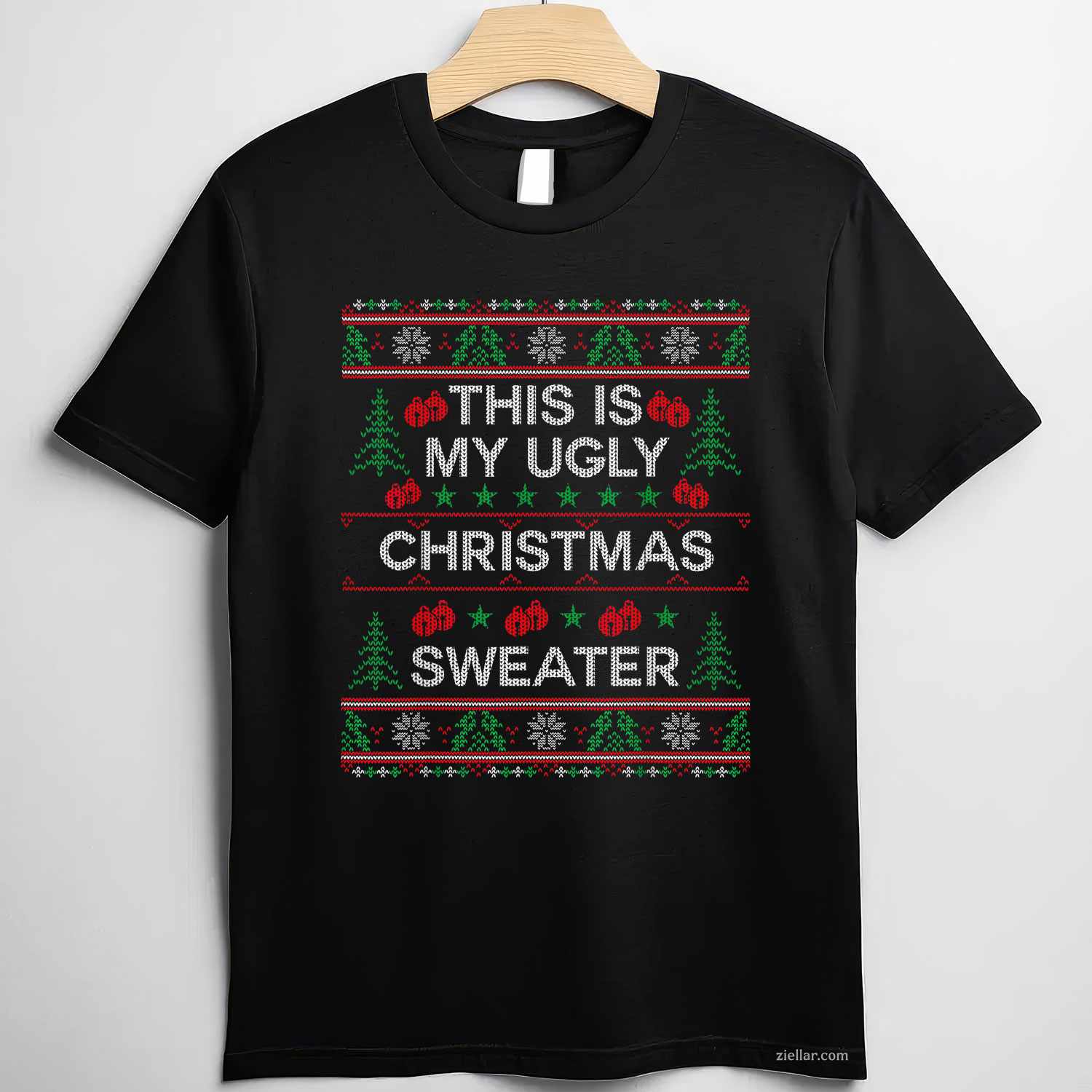 This Is My Ugly Christmas Sweater Funny Christmas T-Shirt_ Humorous Holiday Party Tee For All