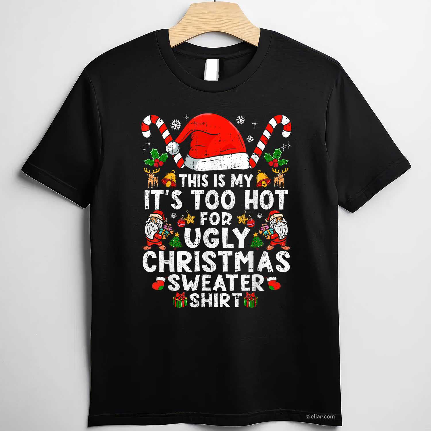 This Is My It'S Too Hot For Ugly Christmas Sweaters T-Shirt_ Funny Holiday Party Gag Gift Tee