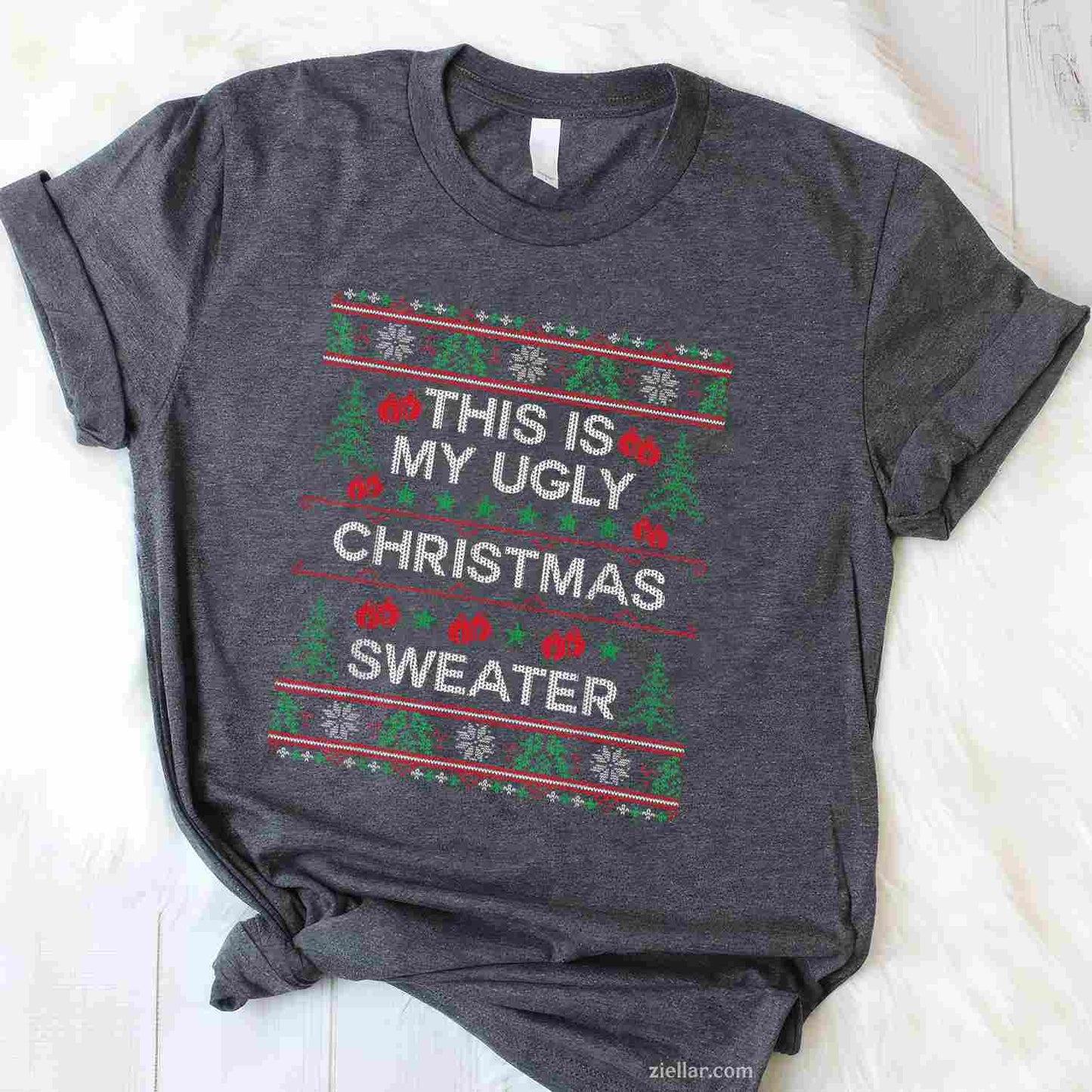 This Is My Ugly Christmas Sweater Funny Christmas T-Shirt_ Humorous Holiday Party Tee For All