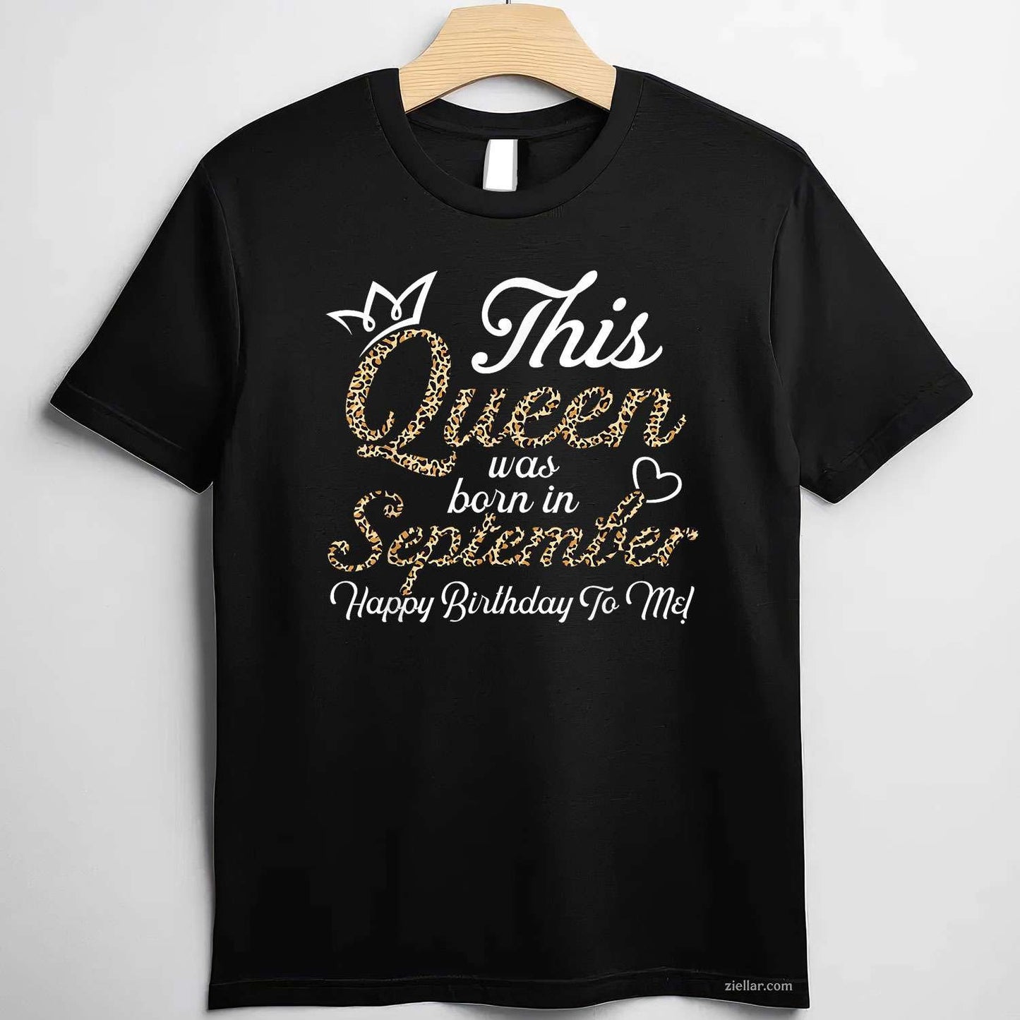This Queens Was Born In September Cute Birthday Women T-Shirt Tee