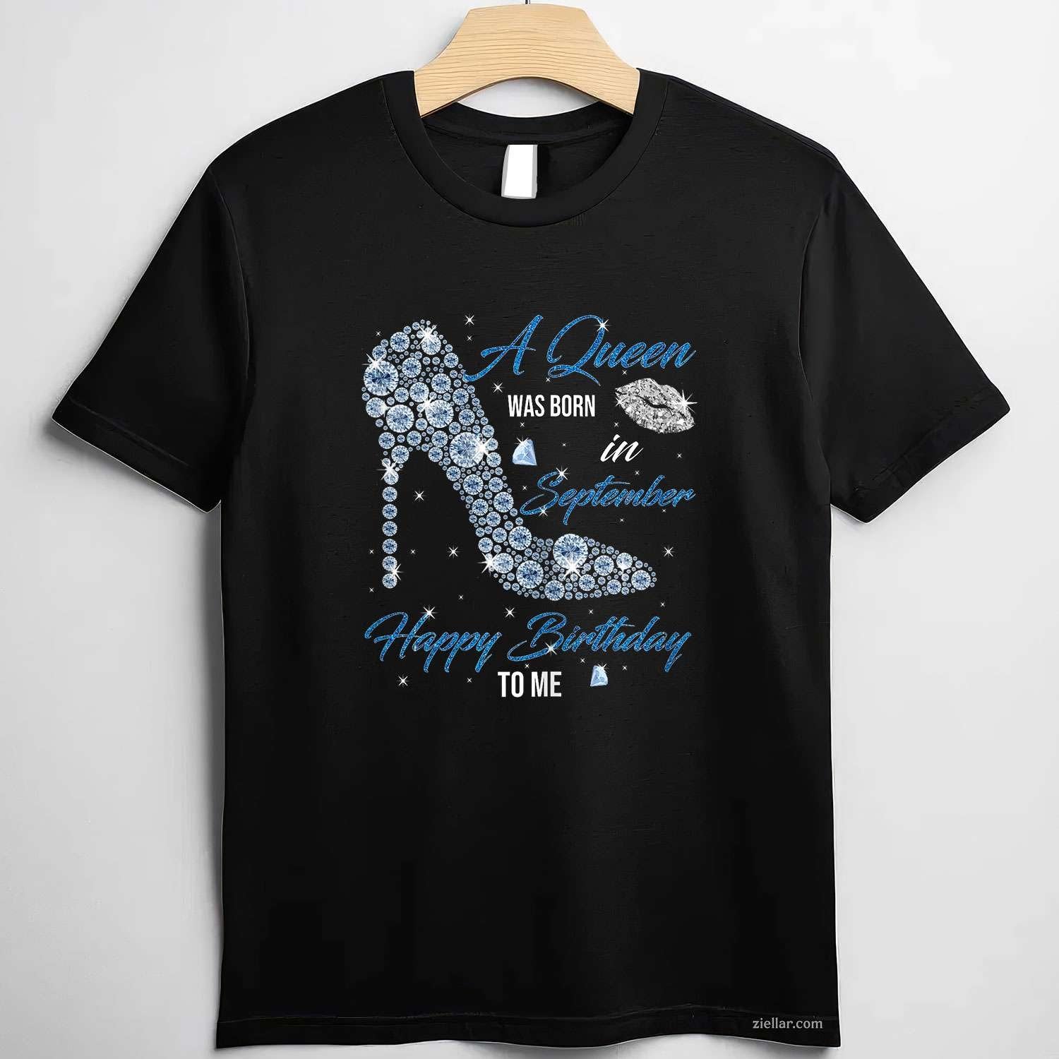 This Queen Was Born In September Happy Birthday To Me T-Shirt Tee for Men Women Adults Unisex
