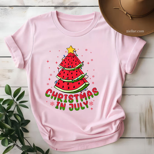 Tree July Beach In Watermelon Christmas