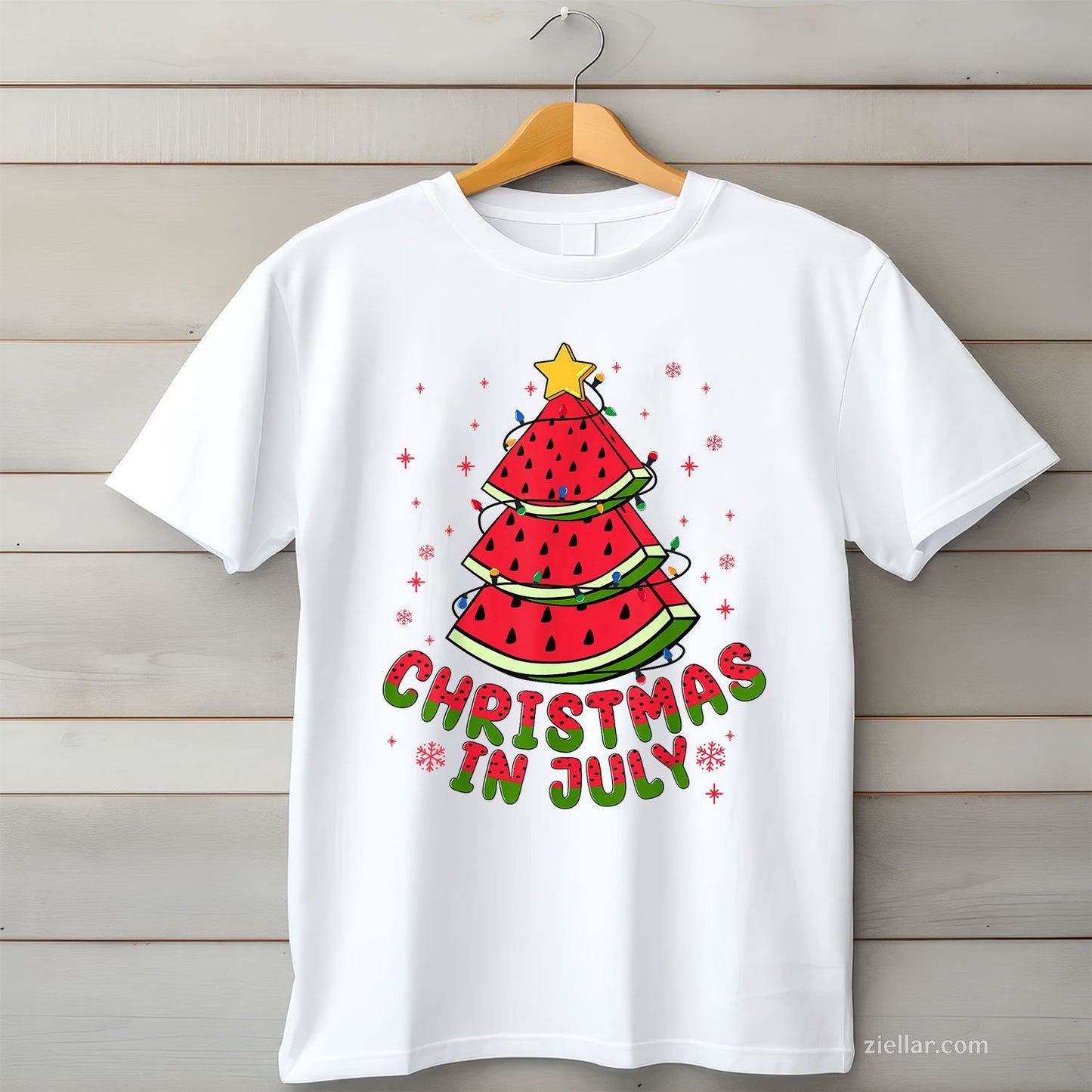 Tree July Beach In Watermelon Christmas
