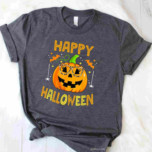 Trick Or Treat Halloween Funny Pumpkin Happy Halloween 2025 Tee, Halloween T-Shirt for Men Women Adults Unisex, Cool Casual Street Style, Premium Quality