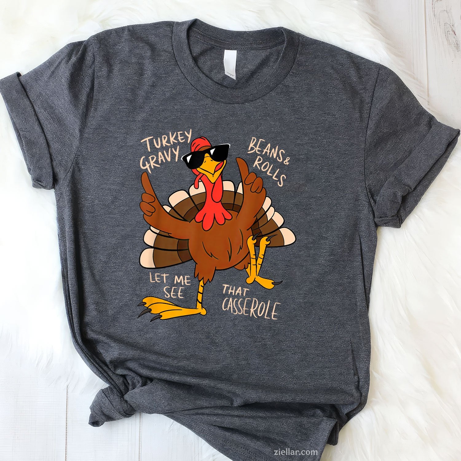 Turkey Gravy Beans Rolls Tee and T-Shirt, Funny Thanksgiving Dinner T-Shirt for Adults