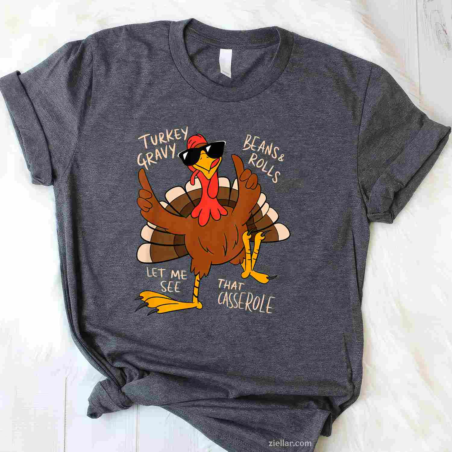 Turkey Gravy Beans And Rolls Casserole Funny Thanksgiving T-Shirt and Tee for Adults Men Women Unisex