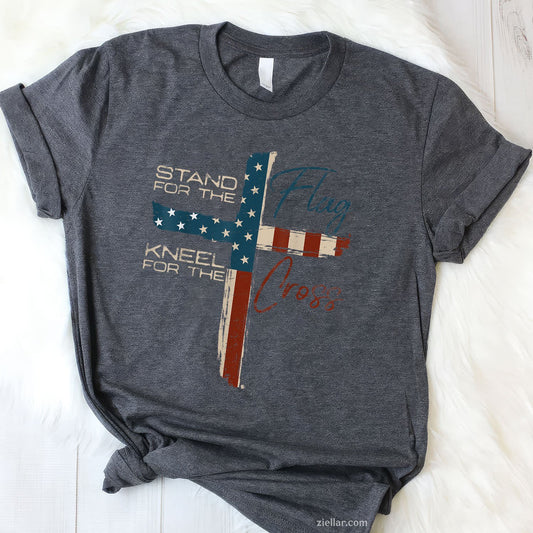 USA Flag Religious Quote 4th of July Christian Faith TShirt