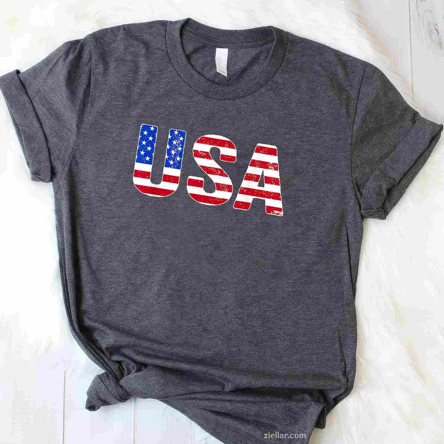 USA T Shirt Patriotic American Flag Men Women July 4th T-Shirt Tee