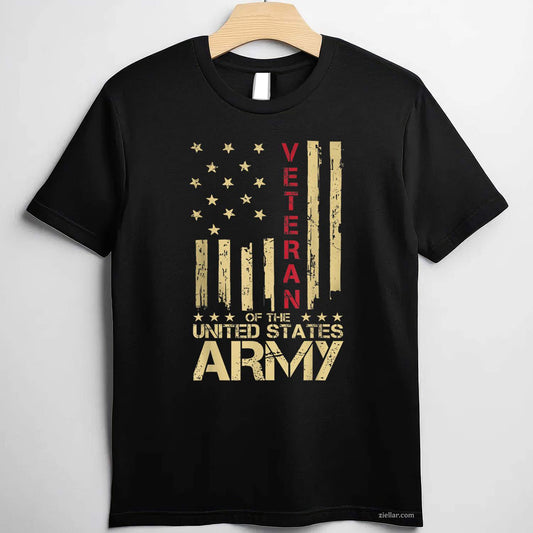 U.S. Army Veteran T-Shirt And Tee For Patriotic Military Soldiers