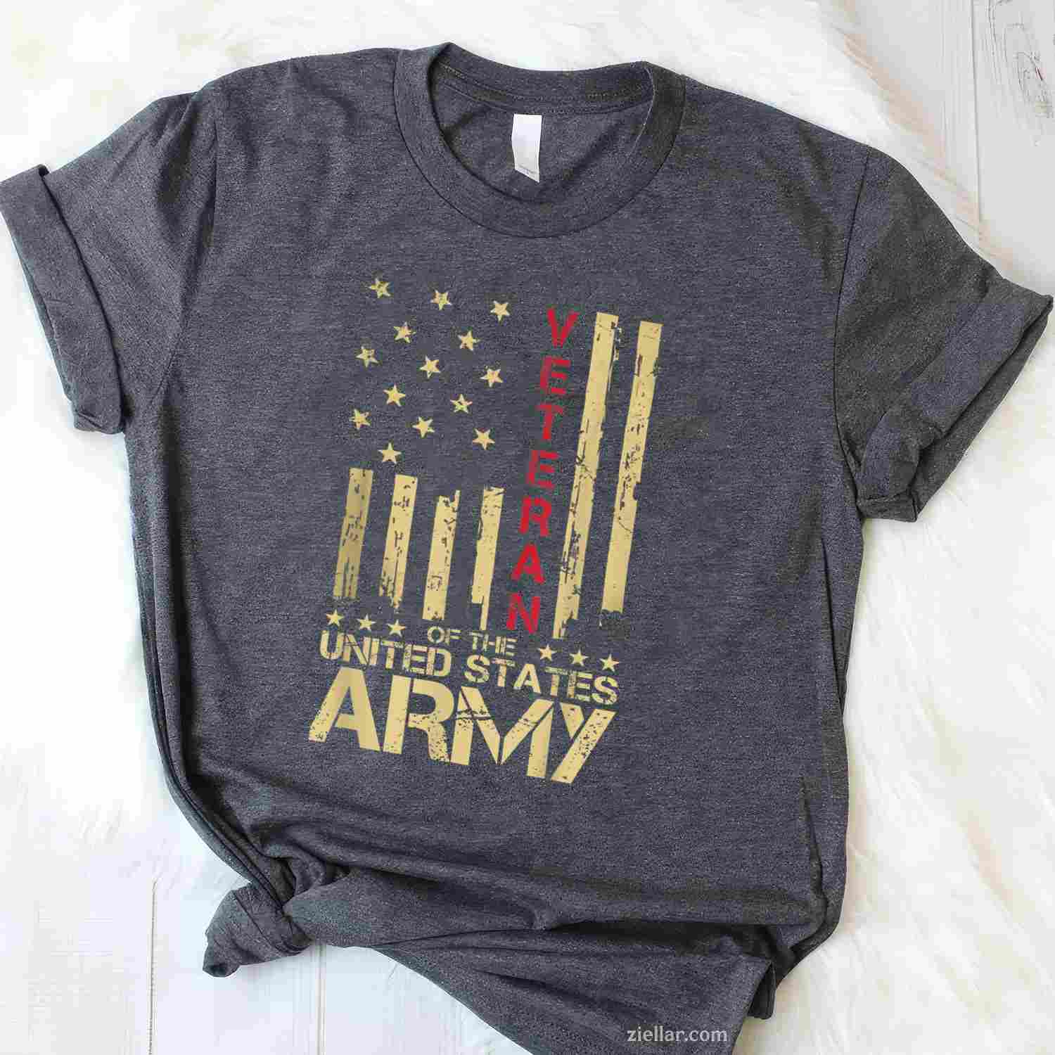 U.S. Army Veteran T-Shirt And Tee For Patriotic Military Soldiers