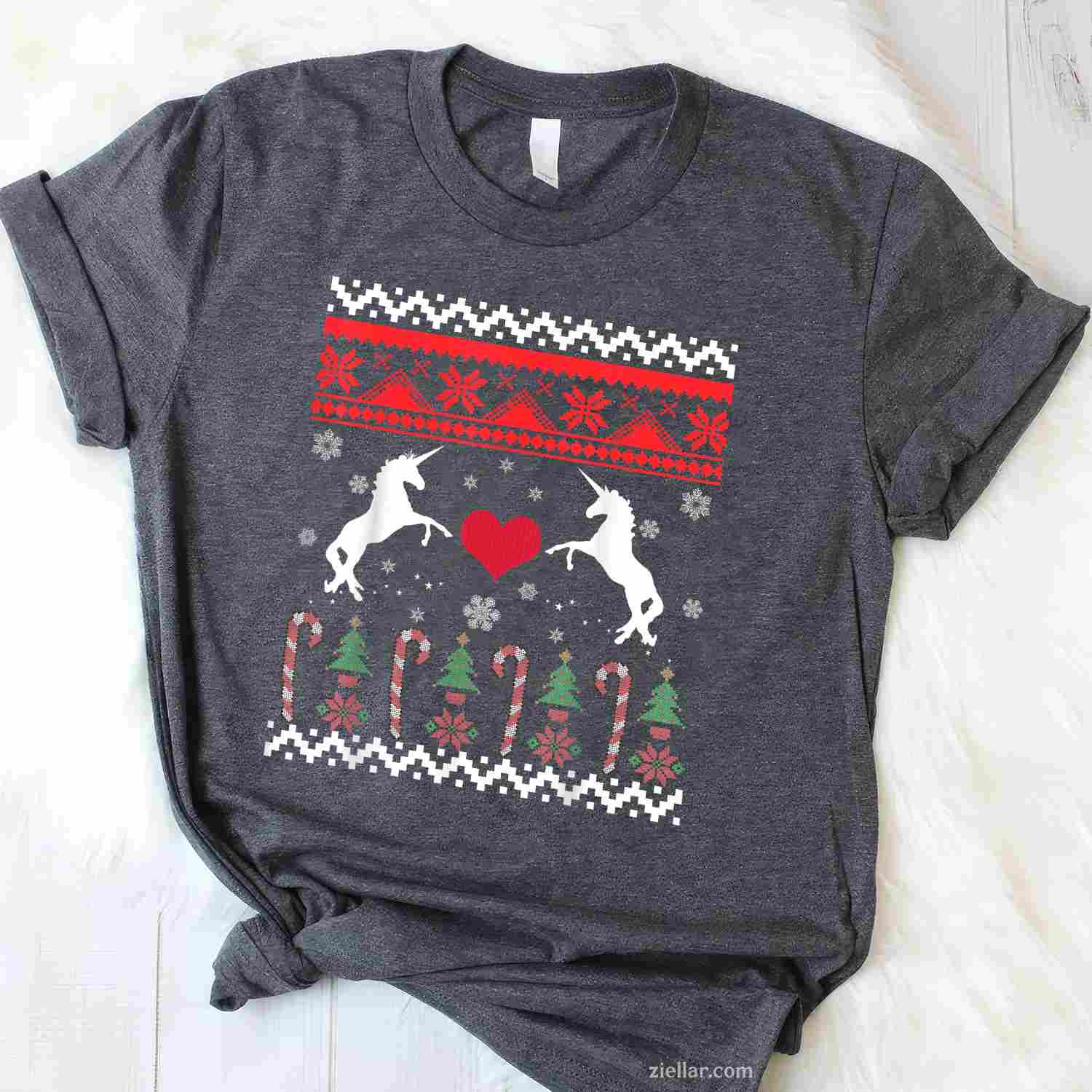 Unicorn Ugly Christmas Sweater Party T-Shirt, A Funny Unicorn Ugly Christmas Sweater Tee