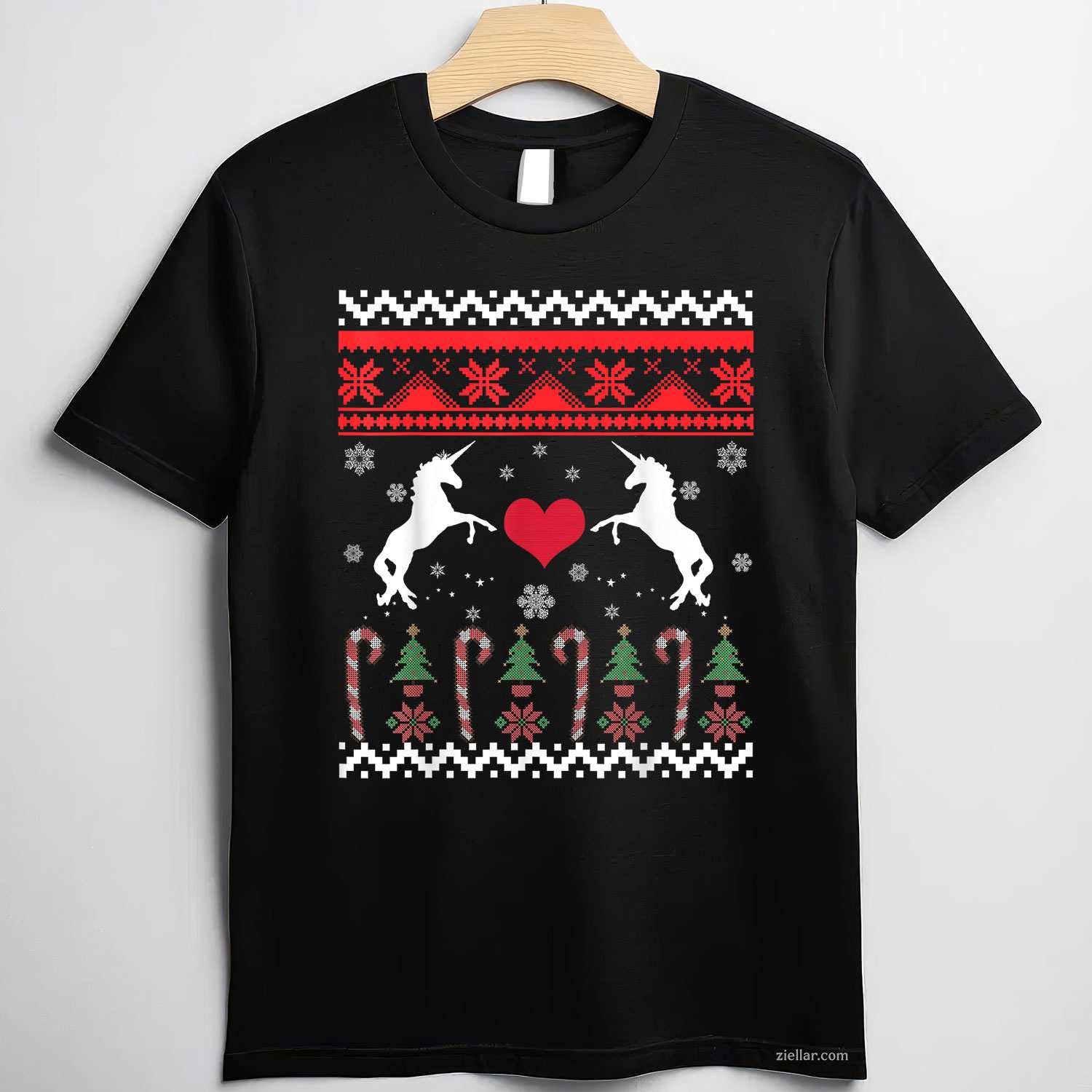 Unicorn Ugly Christmas Sweater Party T-Shirt, A Funny Unicorn Ugly Christmas Sweater Tee