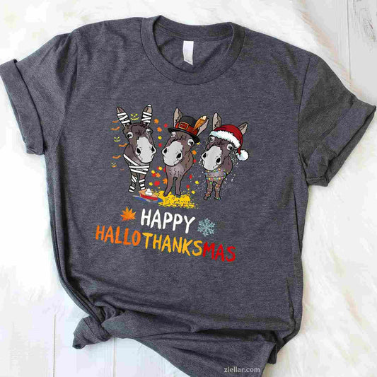 Unisex  Black Small V-Neck Short Sleeve Casual Modern Cartoon Christmas Winter Holiday Funny Graphic Tee and T-Shirt Gift for Adults Men Women Unisex