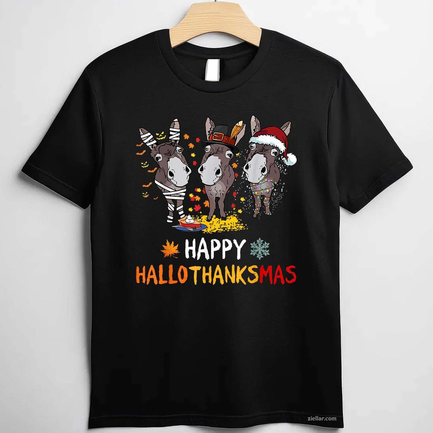 Unisex  Black Small V-Neck Short Sleeve Casual Modern Cartoon Christmas Winter Holiday Funny Graphic Tee and T-Shirt Gift for Adults Men Women Unisex