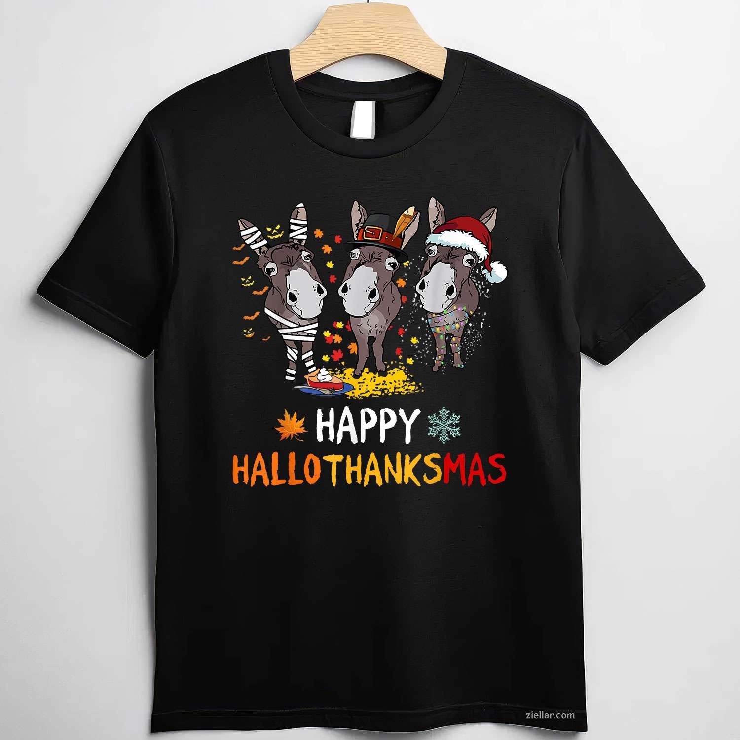 Unisex  Black Small V-Neck Short Sleeve Casual Modern Cartoon Christmas Winter Holiday Funny Graphic Tee and T-Shirt Gift for Adults Men Women Unisex