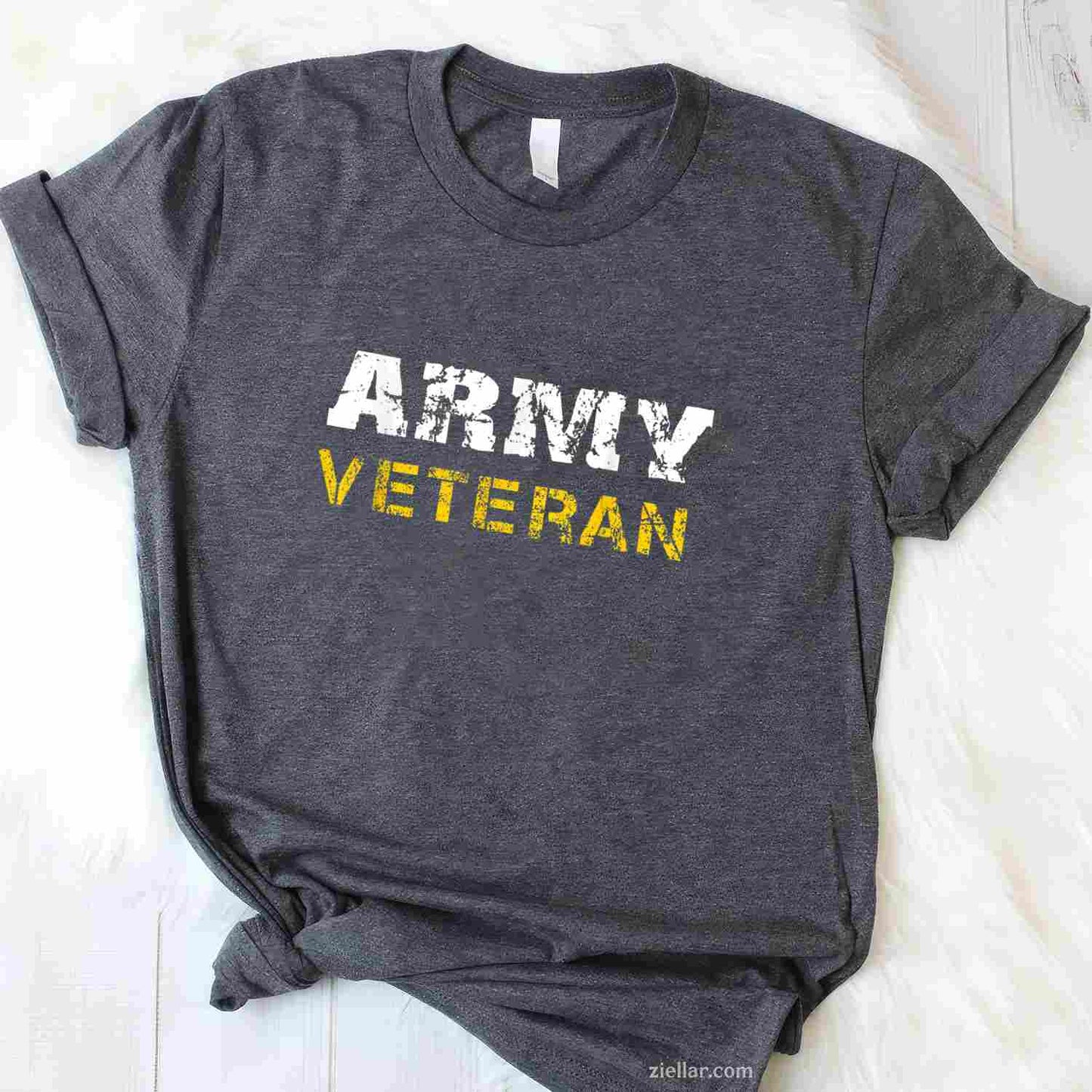 Us Army Veterans Distressed Font T-Shirt And Tee For Adults