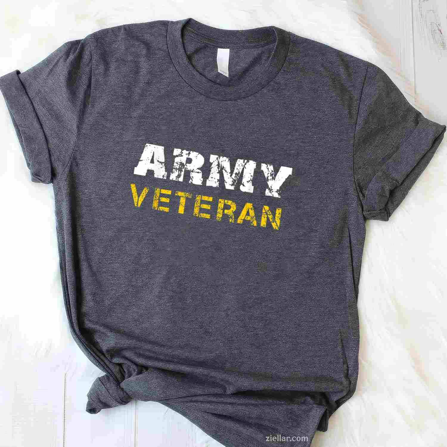 Us Army Veterans Distressed Font T-Shirt And Tee For Adults