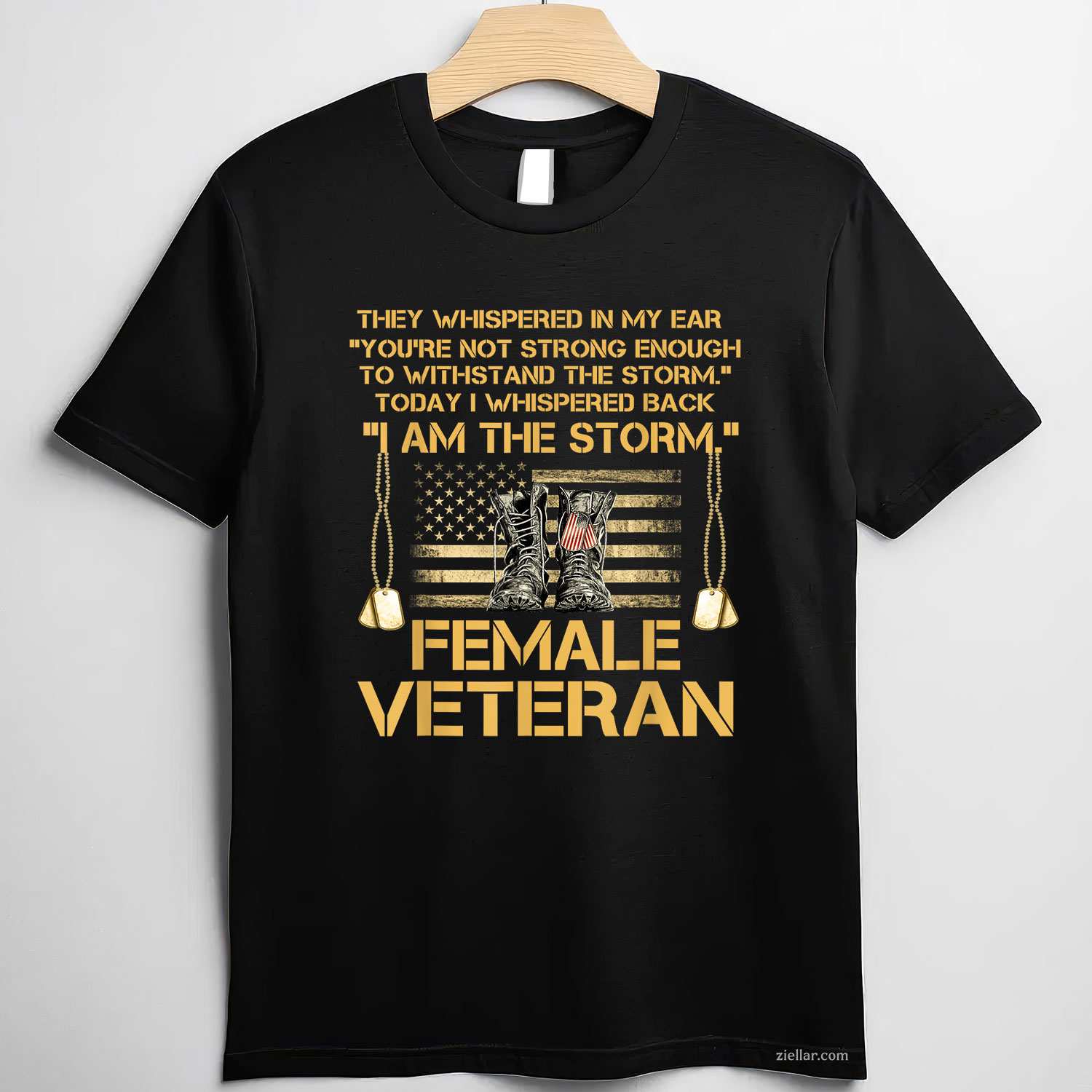 Us Veterans Day Gift, Us Female Veteran, I Am The Storm Premium T-Shirt And Tee For Adults