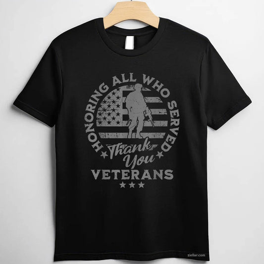 Us Veterans Honoring All Who Served Thank You Veterans Day T-Shirt And Tee